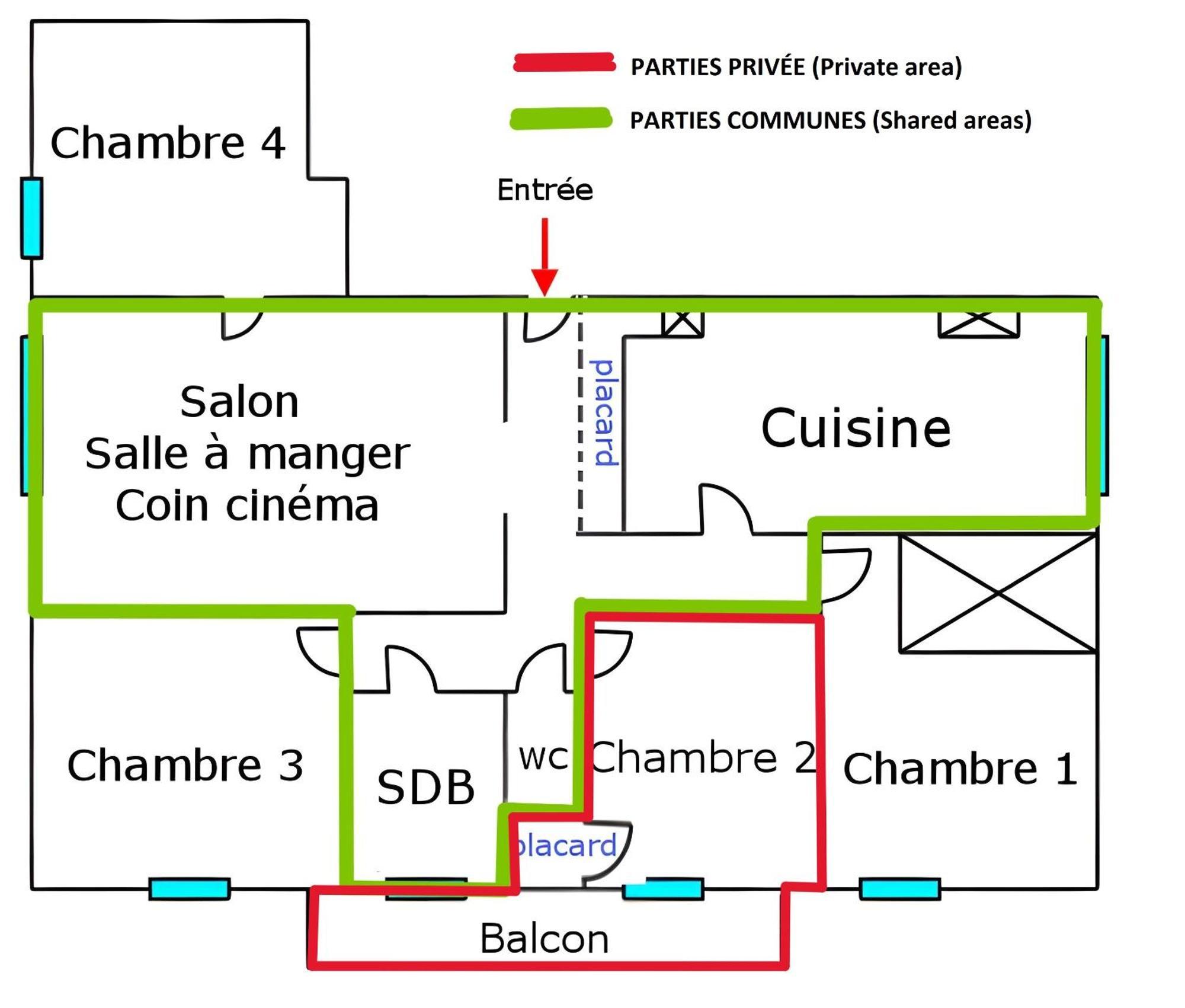 Chambre En Colocation Fille, Proche Mer, Climatisation Тулон Стая снимка